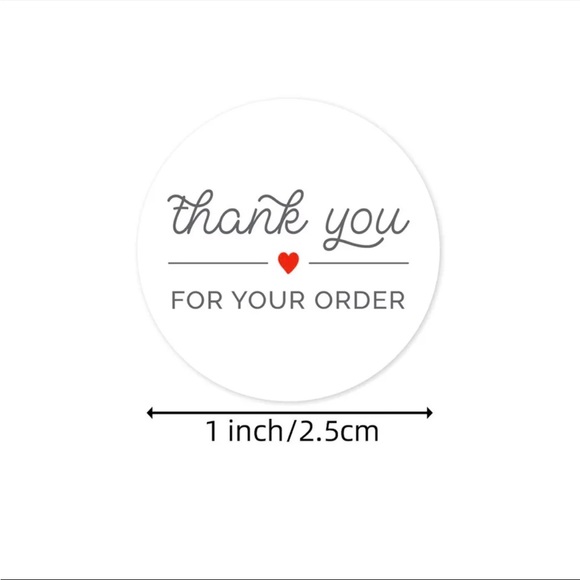 3/$20📦 LAST ONE Roll of 500 1” Thank you for your order stickers 🌟HP🌟 - Picture 2 of 2